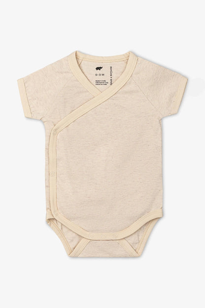 Short Sleeve Lucky Bodysuit- Cream Heather