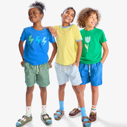 Kids heathered ringer tee