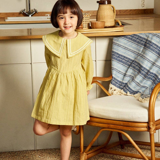 Sarah Wide Collar Textured Dress