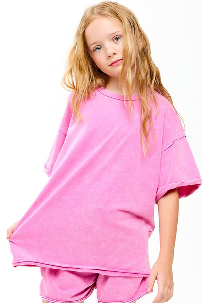 Mineral Washed Raw Edge T-Shirt
