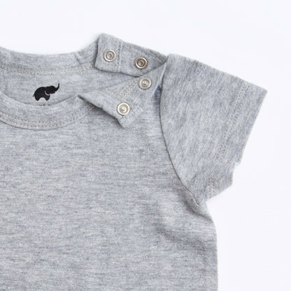 Short Sleeve Crewneck Tee- Heather Grey