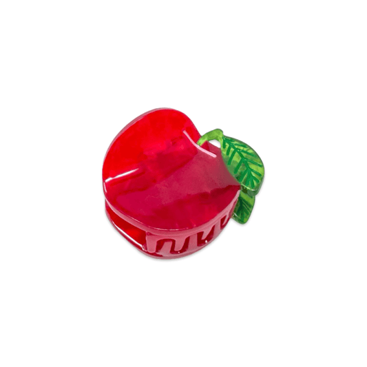 Mini Red Apple Hair Claw Clip