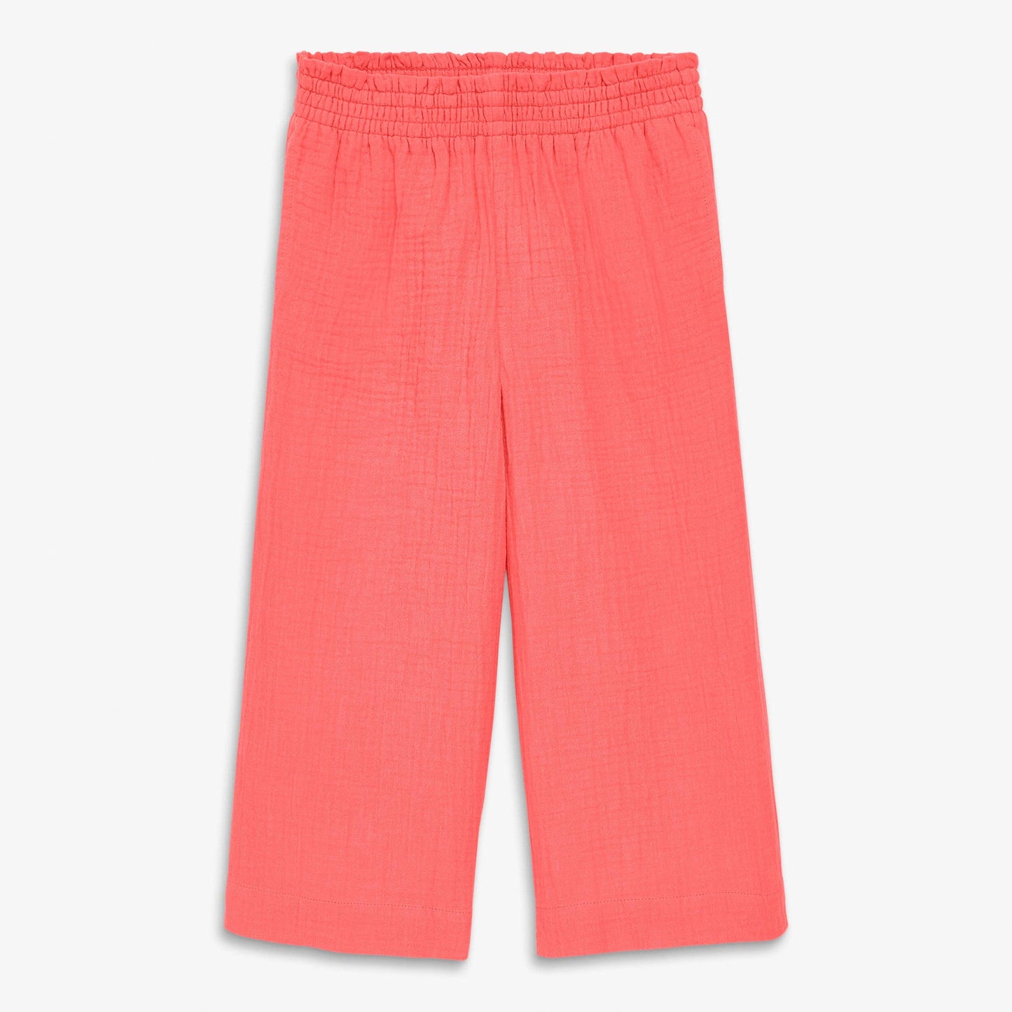 Kids cotton gauze cropped easy pant