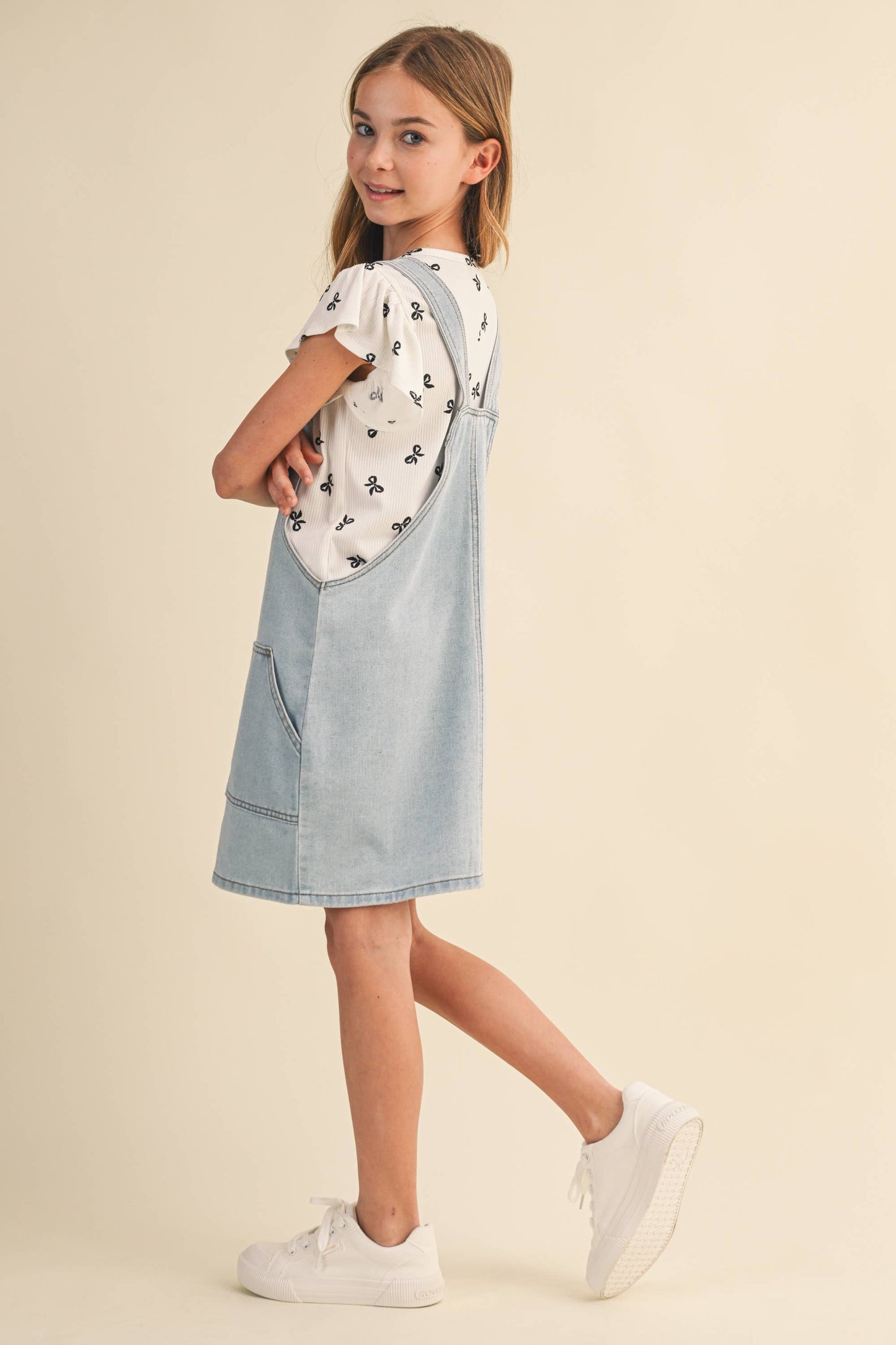 TWEEN KIDS GIRLS DENIM OVERALL DRESS (7-12)