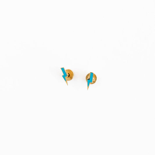 Bolt Stud Earrings - Hypoallergenic, Flat Back, Girl Gift