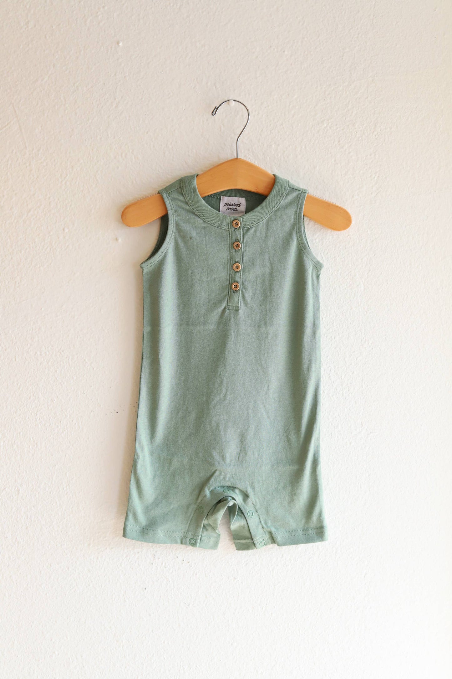 Green Baby Romper