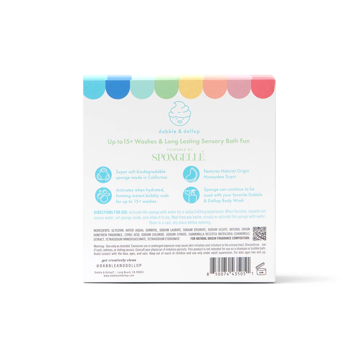 Sponge Pop® Sponge with Built-In Body Wash - Honeydew