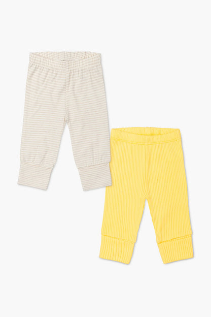 Hello Baby Pants- Yellow 2-Pack