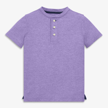 Kids Heathered Henley Tee
