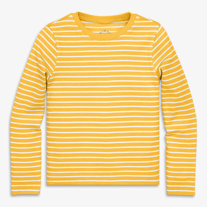 Kids long sleeve rib tee in stripe