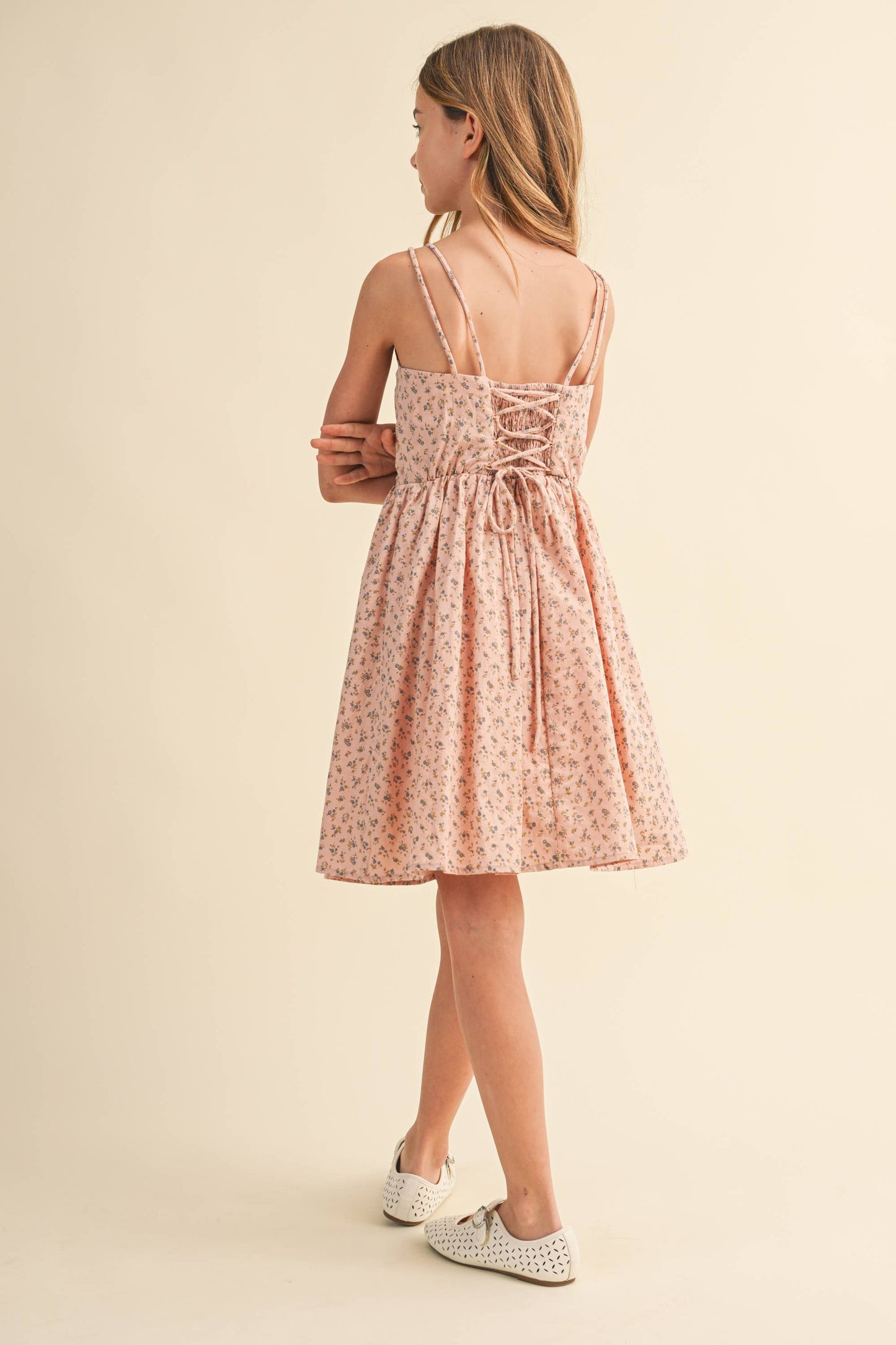 TWEEN KIDS GIRLS SLEEVELSES FIT AND FLARE SUNDRESS (7-14)