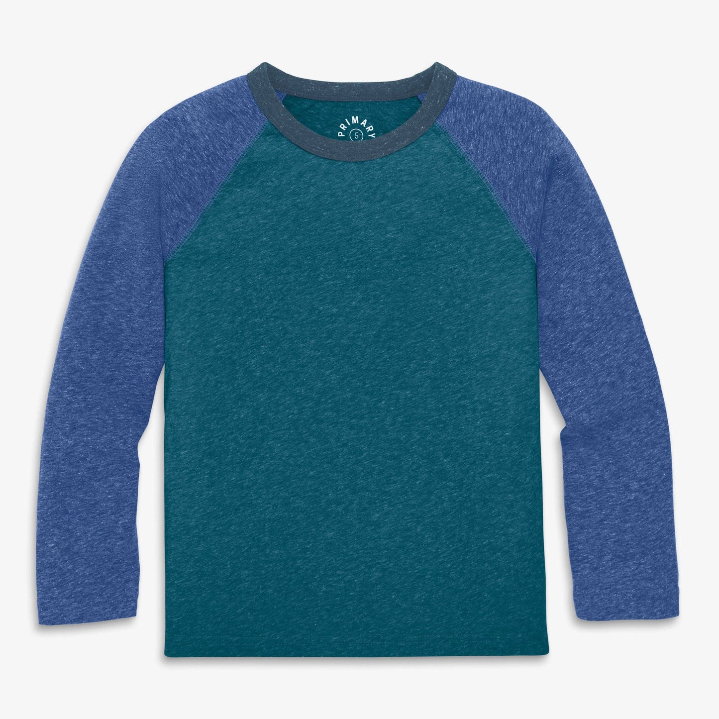 Kids heathered long sleeve baseball tee