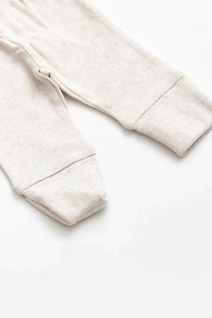 Hello Baby Pant- Cream Heather