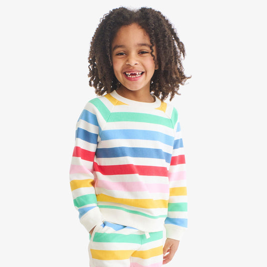 Kids sweatshirt in candy stripe