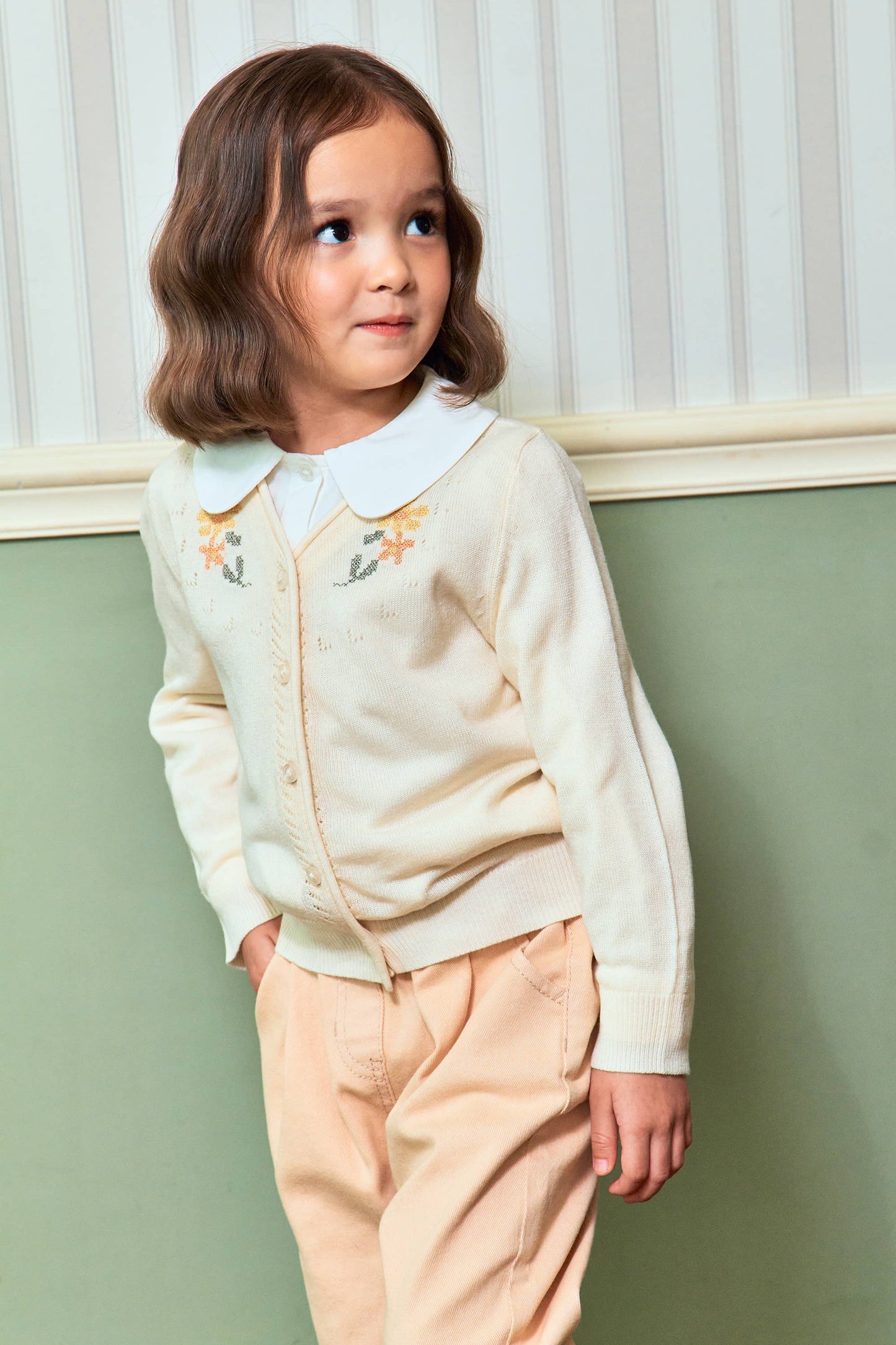 Floral Embroidery Cardigan