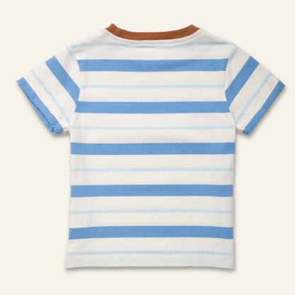 Recycled Cotton Blue Stripe T-Shirt