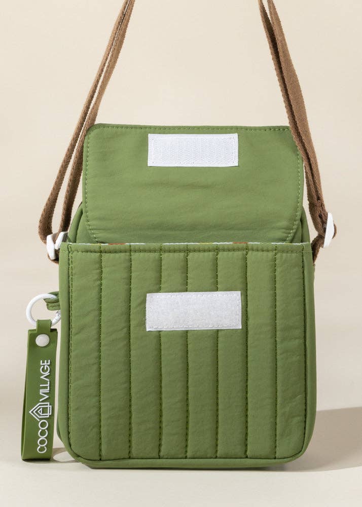 Washable Nylon Crossbody Bag - Earthbound