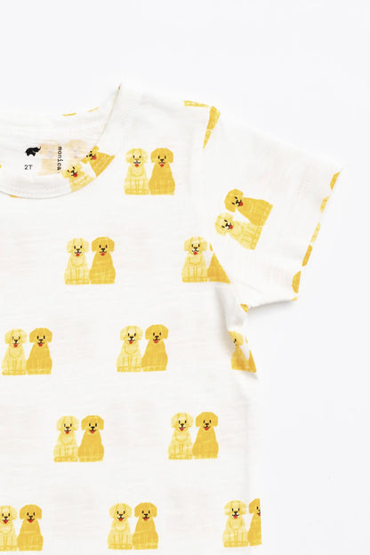 Toddler/Baby Short Sleeve Crewneck Tee- Puppy BFFs