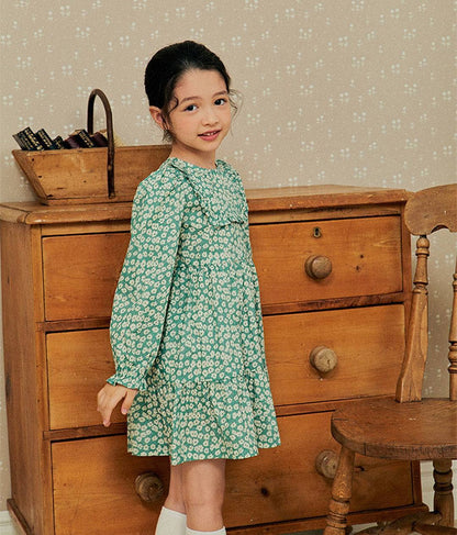 Green Floral Print Dress