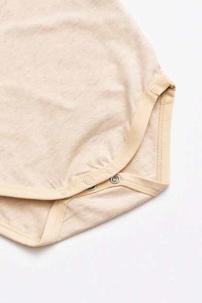 Short Sleeve Lucky Bodysuit- Cream Heather