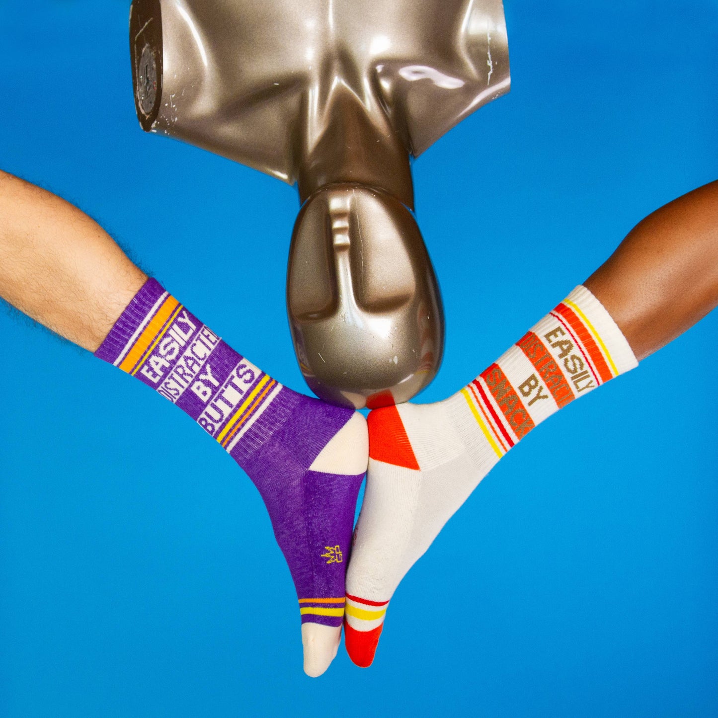 Easily Distracted By Snacks Gym Crew Socks