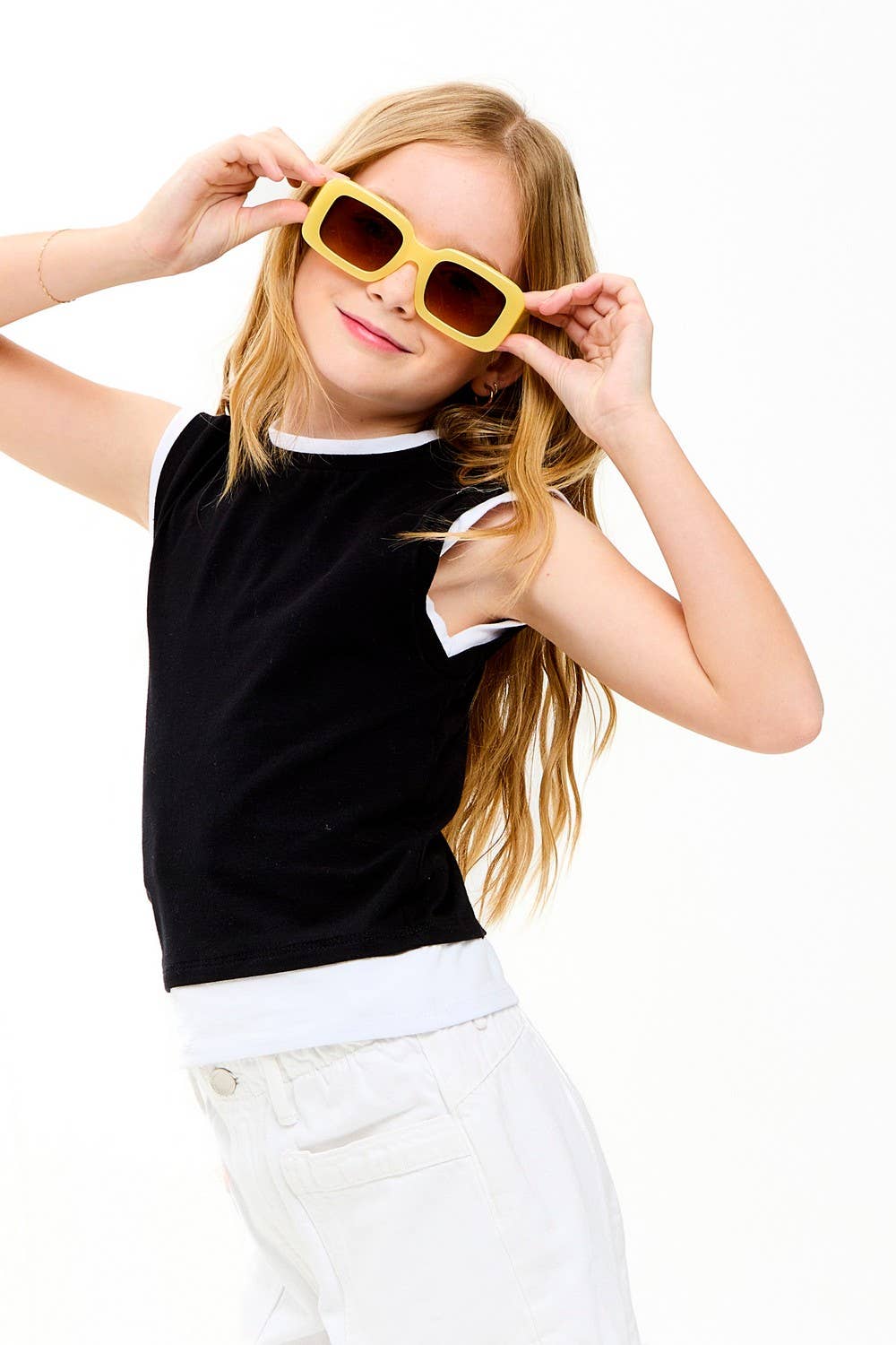 Color Blocked Sleeveless Layered Top