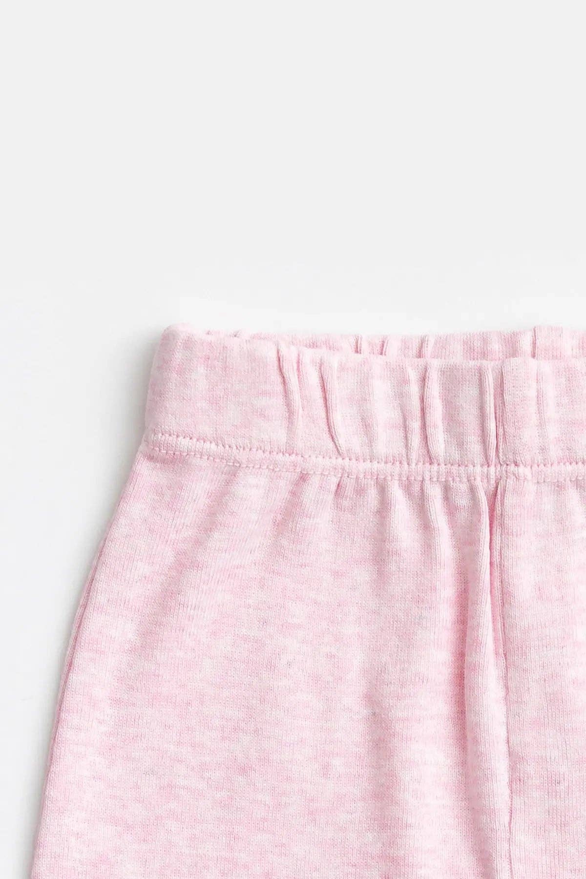 Hello Baby Pant- Light Pink Heather