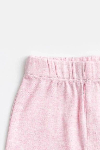 Hello Baby Pant- Light Pink Heather