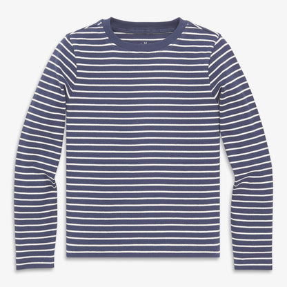 Kids long sleeve rib tee in stripe
