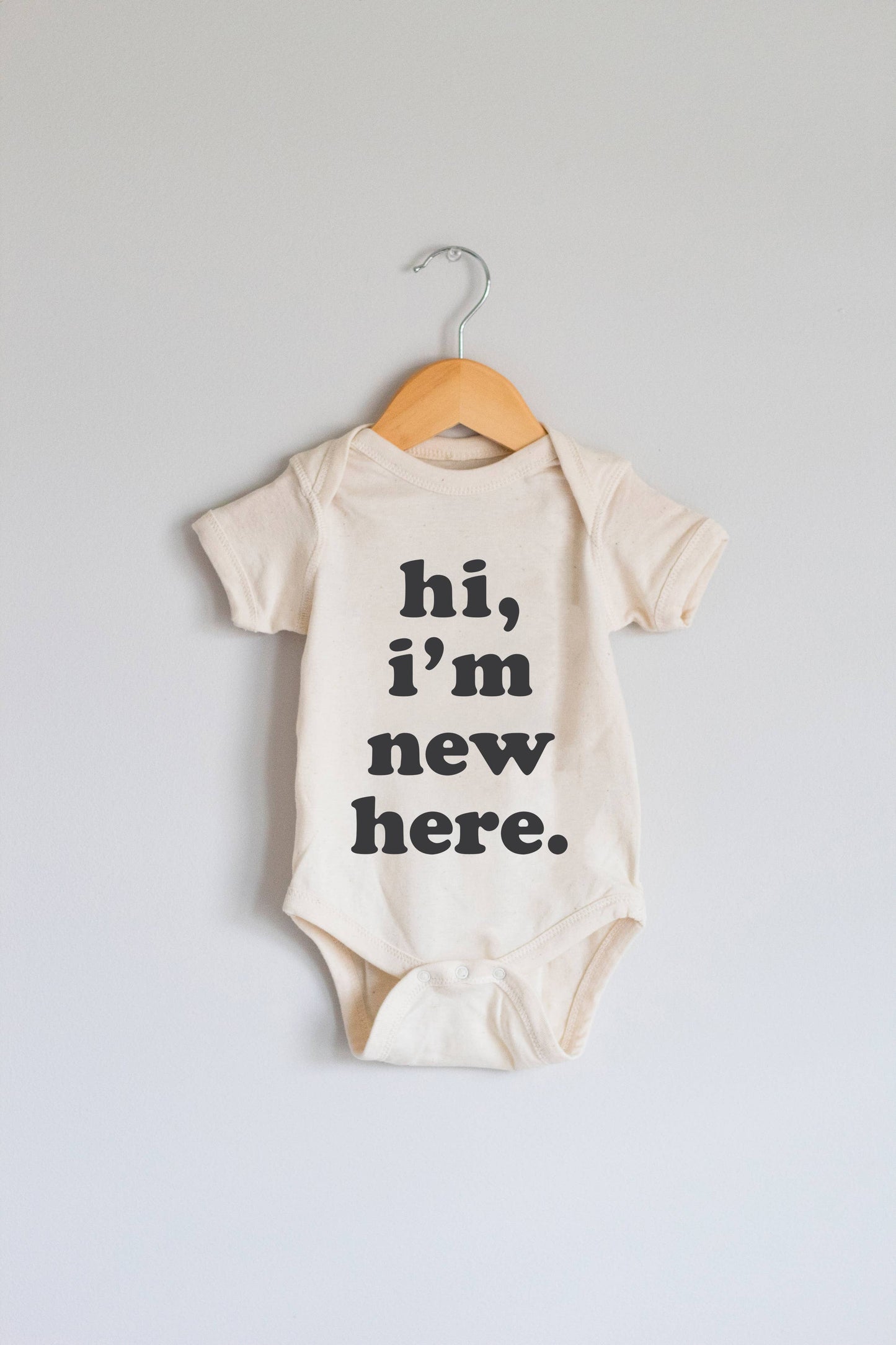 Hi, I'm New Here Baby Onesie
