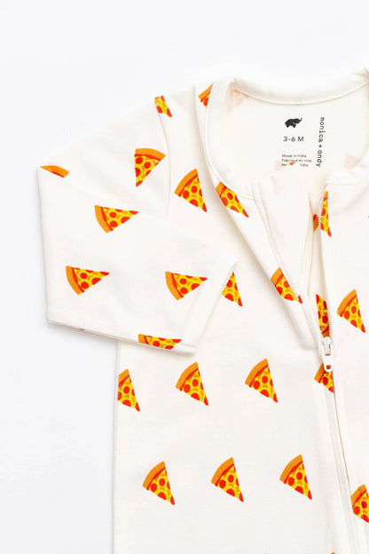 Zipper One-Piece- Tiny Pizza