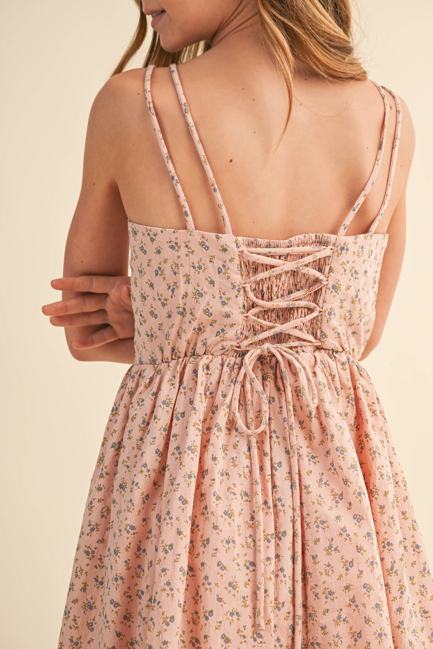 TWEEN KIDS GIRLS SLEEVELSES FIT AND FLARE SUNDRESS (7-14)