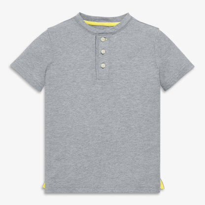 Kids Heathered Henley Tee