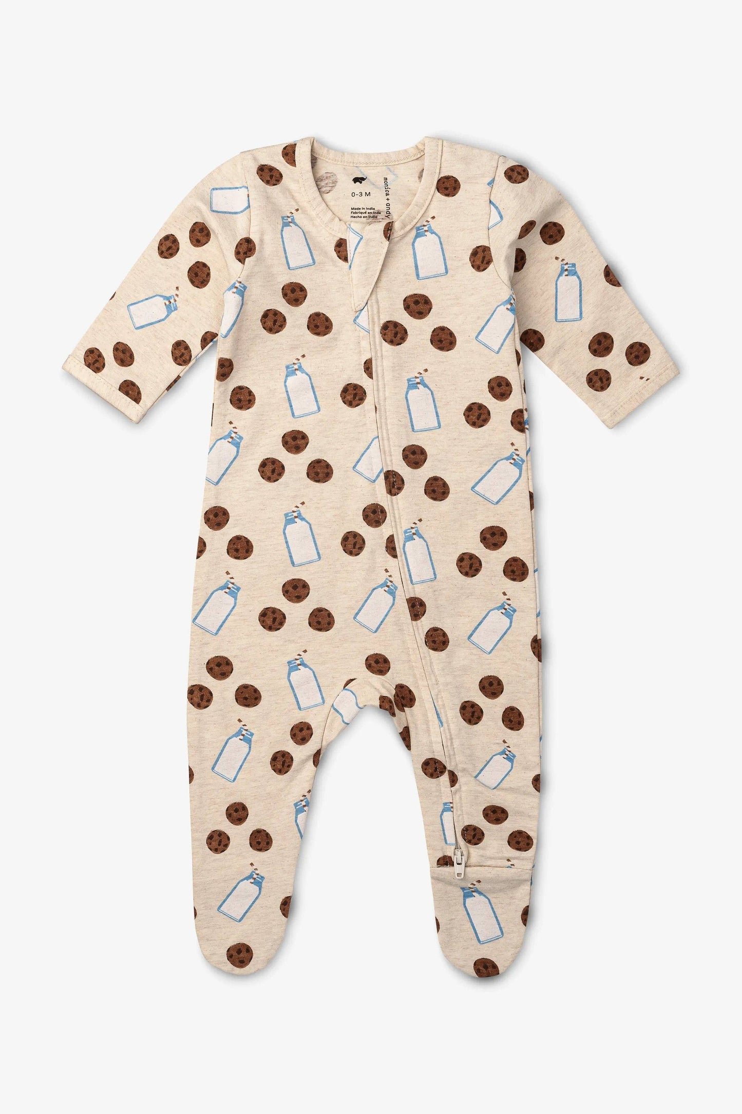 Zipper One-Piece- Cookies + Milk