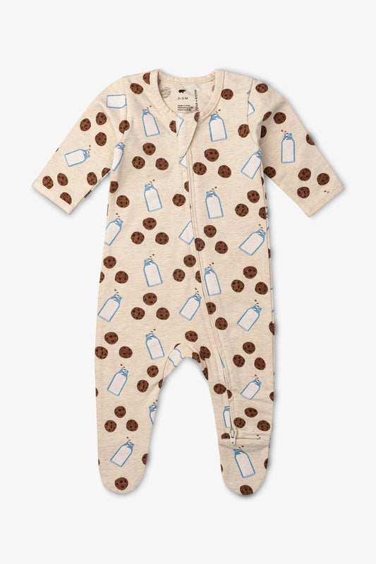 Zipper One-Piece- Cookies + Milk
