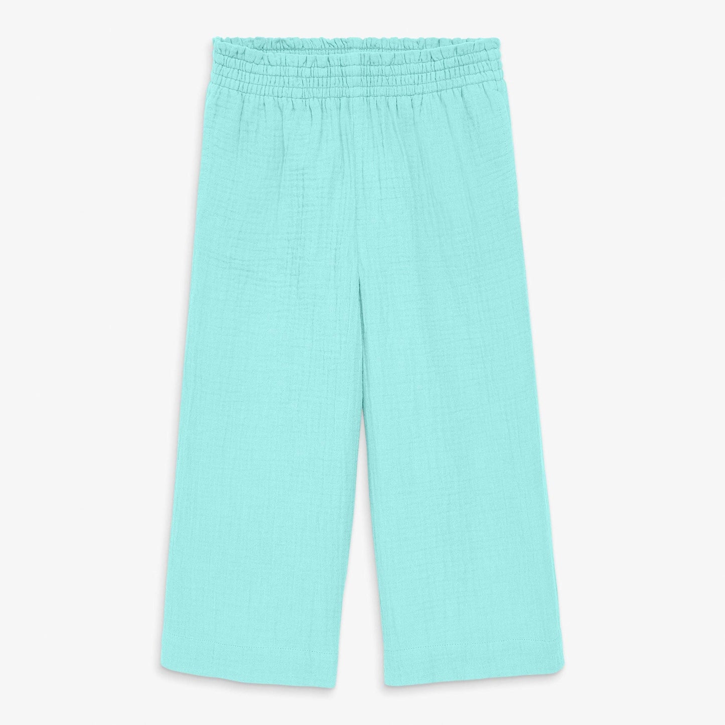Kids cotton gauze cropped easy pant