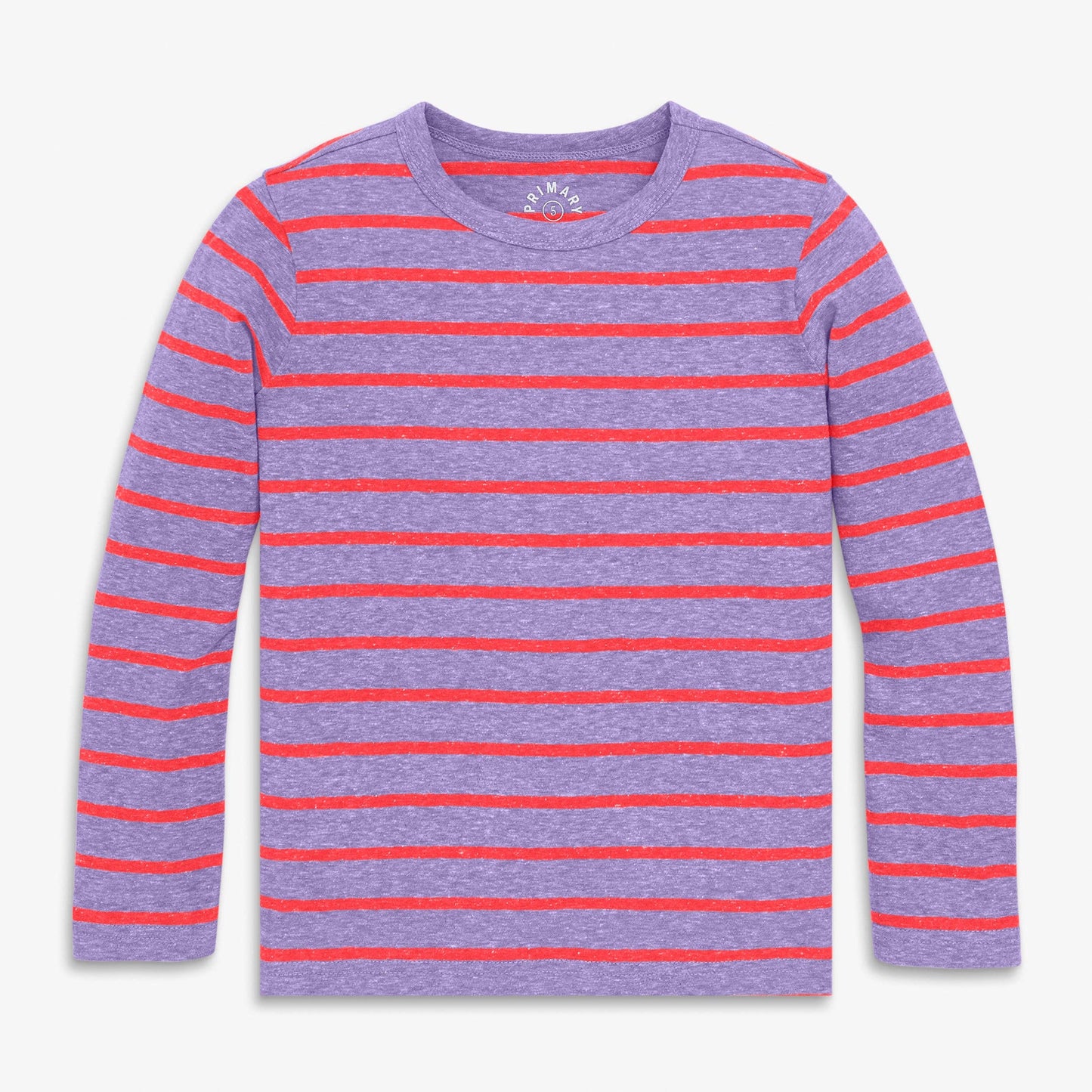 Kids heathered long sleeve stripe tee