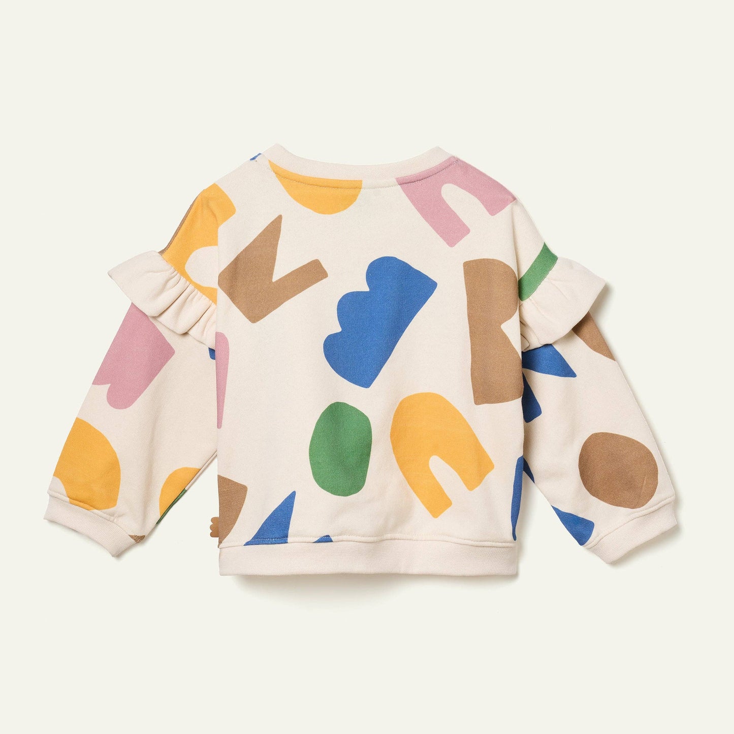 Recycled Cotton  Ruffled Sweatshirt