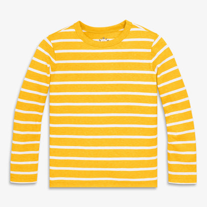 Kids heathered long sleeve stripe tee