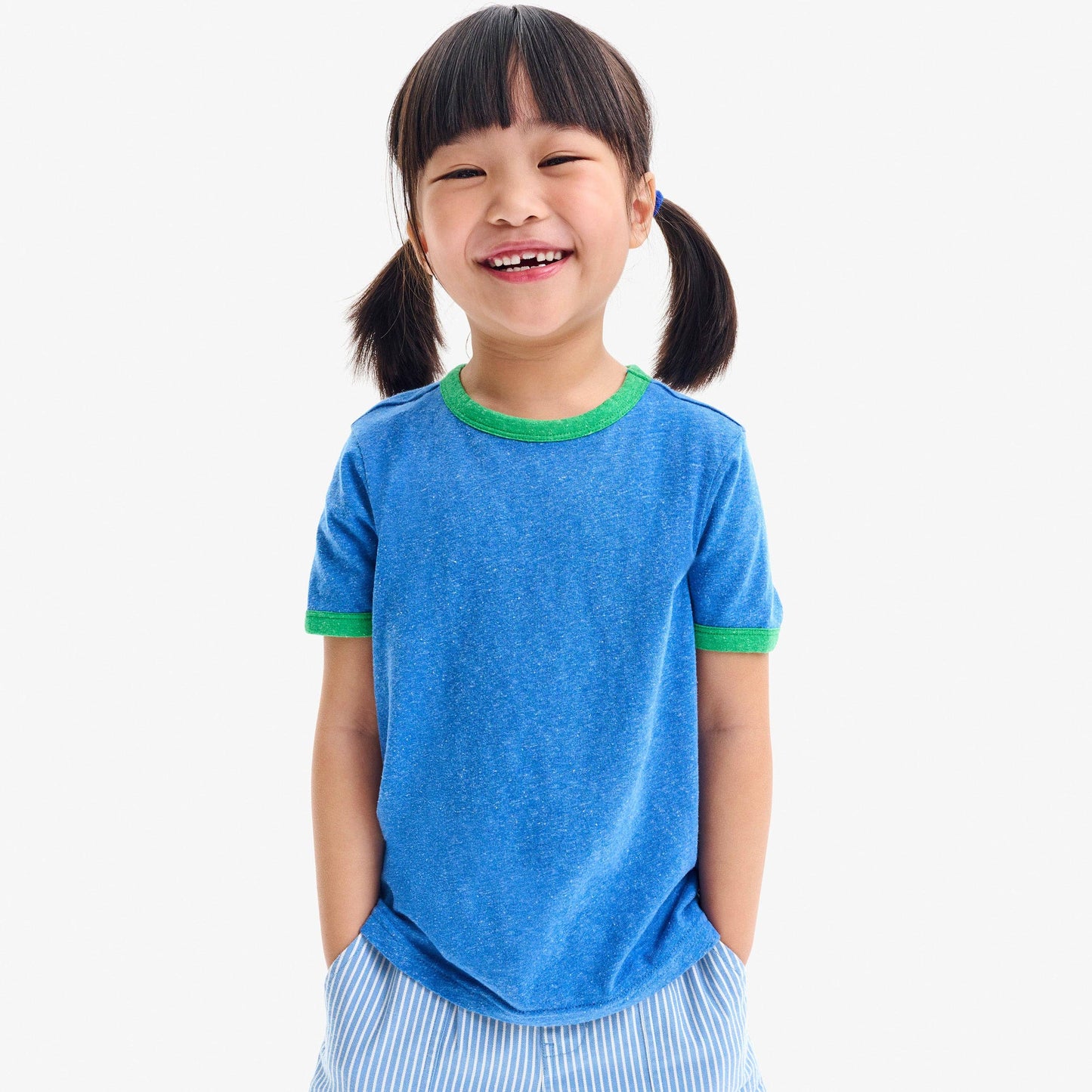 Kids heathered ringer tee