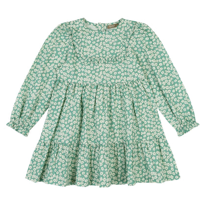 Green Floral Print Dress