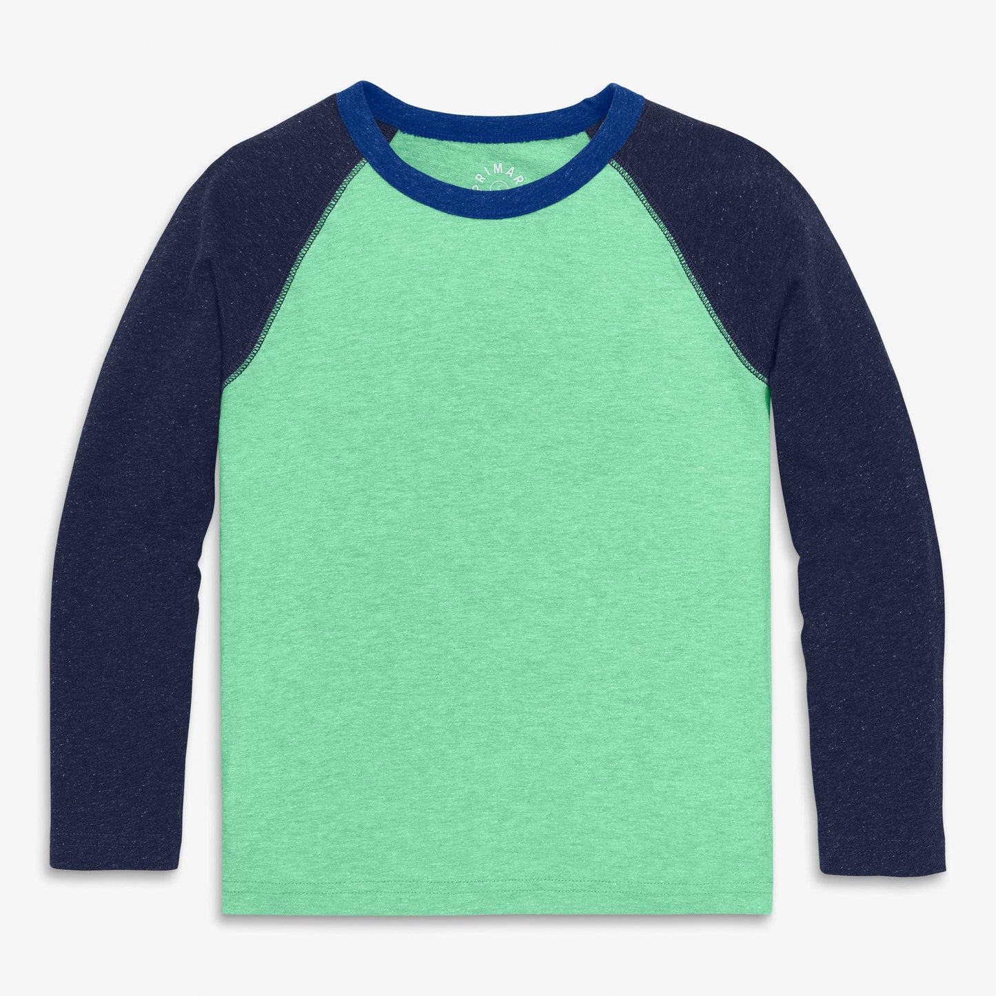 Kids heathered long sleeve baseball tee