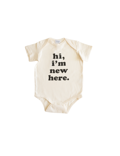 Hi, I'm New Here Baby Onesie
