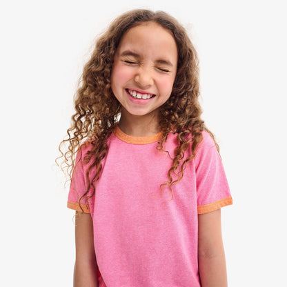 Kids heathered ringer tee
