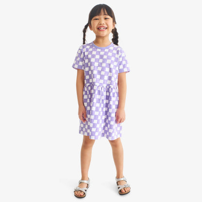 Kids check easy dress